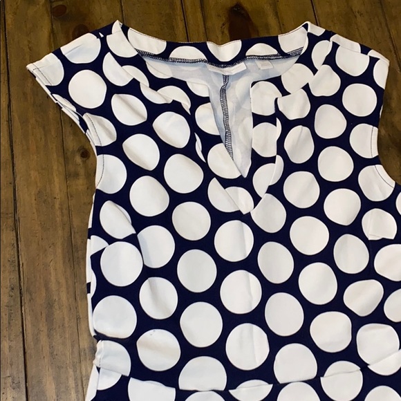 Polka dot dress with side pockets - Picture 3 of 5